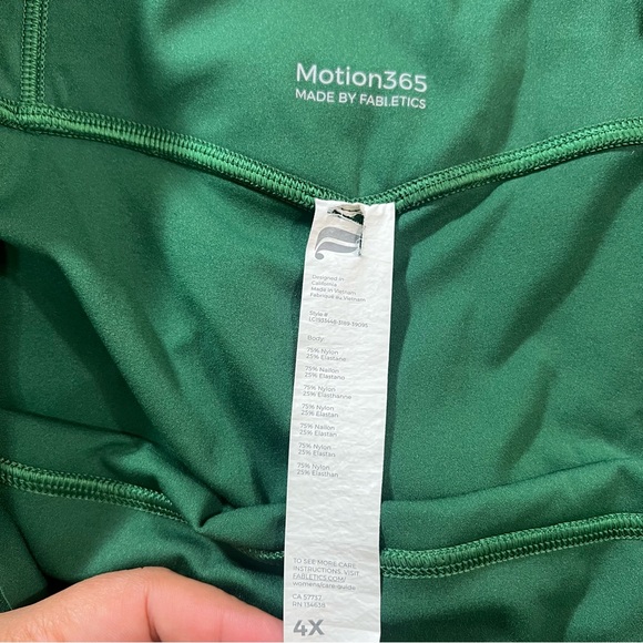 Fabletics Infinity Motion 365 High Waisted Leggings Color Green Size 4X - Picture 11 of 15